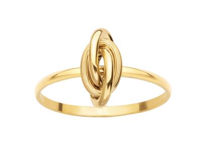 Ring Forcierter Knoten, 6 X 11 Mm, 18k Gelbgold, Finger 52