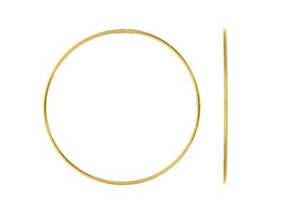 Creolen Flexibles Rohr 1,20 Mm, Innendurchmesser 30 Mm, Gelbgold 18k - Standard Bild - 1