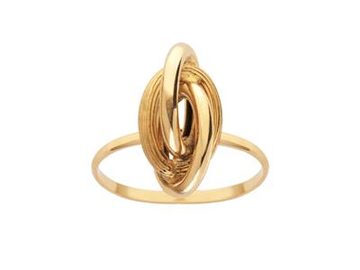 Ring Forcierter Knoten, 8,50 X16 Mm, 18k Gelbgold, Finger 60 - Standard Bild - 1