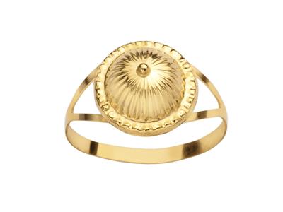 Ring Chou, 12mm 18k Gelbgold, Finger 52