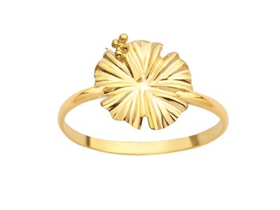 Ring Hibiskus 11 Mm, 18k Gelbgold, Finger 54 - Standard Bild - 1