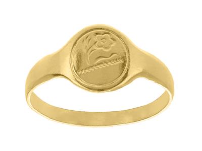 Bge Chevaliere Enfant Ronde Or Jaune 18k Doigt 50