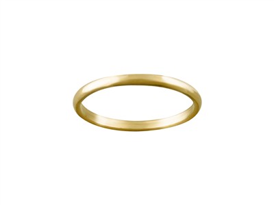 Trauring 1/2 Binse, 3,40 Mm, 18k Gelbgold, Finger 60 - Standard Bild - 1