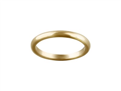 Trauring 1/2 Binse, 2,20 Mm, 18k Gelbgold, Finger 52 - Standard Bild - 1