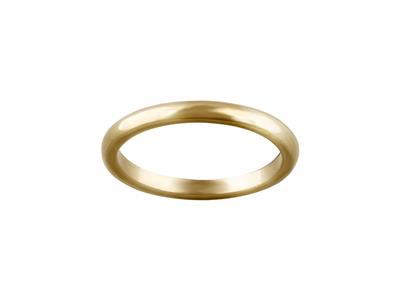 Trauring 1/2 Binse, 2,20 Mm, 18k Gelbgold, Finger 54 - Standard Bild - 1