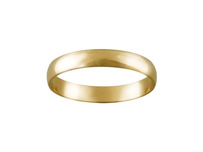 Trauring 1/2 Binse, 4 Mm, 18k Gelbgold, Finger 64 - Standard Bild - 1