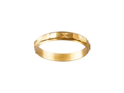 Facettierter Trauring, 3,10 Mm, 18k Gelbgold, Finger 54 - Standard Bild - 1