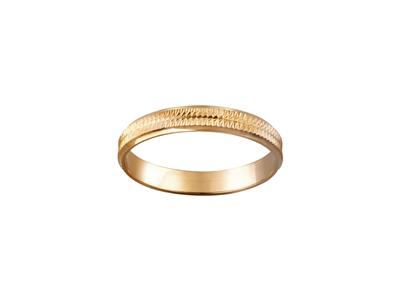 Ziselierter Trauring, 3,30 Mm, 18k Gelbgold, Finger 54 - Standard Bild - 1