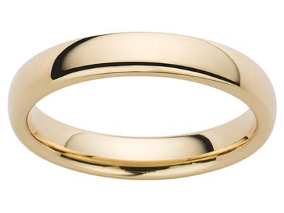 Trauring 1/2 Ring, 2,00 X 1,40 Mm, 18k Gelbgold, Finger 49 - Standard Bild - 1