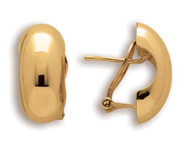 Langgestreckte Halbkreolen, 18k Gelbgold - Standard Bild - 1