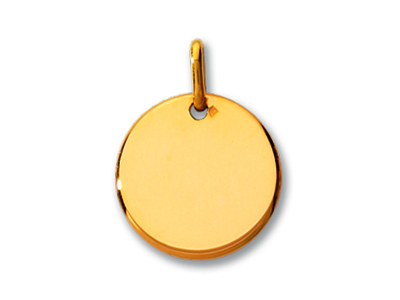 Medaille Jeton 16 Mm, Gelbgold 18k Poli - Standard Bild - 1
