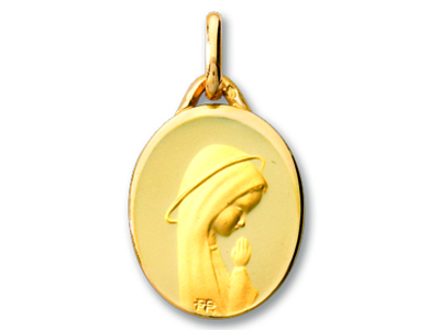 Medaille Betende Jungfrau, 18k Gelbgold - Standard Bild - 1