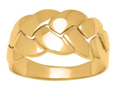 Geflochtener Ring, 18k Gelbgold, Finger 52