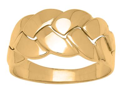 Geflochtener Ring, 18k Gelbgold, Finger 54 - Standard Bild - 2