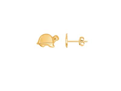 Ohrringe Schildkrote 9 X 5 Mm, 18k Gelbgold - Standard Bild - 1