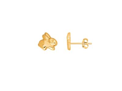 Ohrringe Kaninchen 5,7 X 6,2 Mm, 18k Gelbgold - Standard Bild - 1