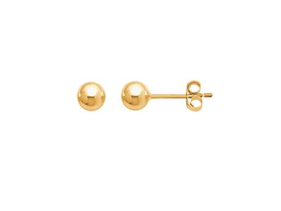 Ohrringe-Kugel-4-Mm,-18k-Gelbgold