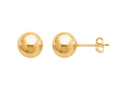 Kugel-ohrringe 8 Mm, 18k Gelbgold - Standard Bild - 1