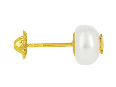 Ohrringe Stern Perlen, 18k Gelbgold - Standard Bild - 3