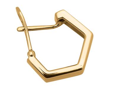Ohrringe In Rautenform, 18k Gelbgold - Standard Bild - 2