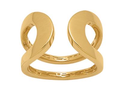 Ring Mit Offener Schleife 12 Mm, 18k Gelbgold, Finger 50 - Standard Bild - 1