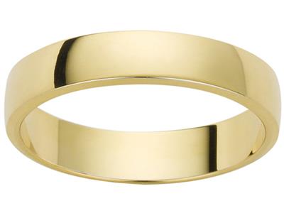 Trauring Band, 2,00 X 1,50 Mm, 18k Gelbgold, Finger 49 - Standard Bild - 1