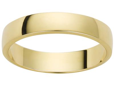 Trauring Band, 3,50 X 1,50 Mm, 18k Gelbgold, Finger 56