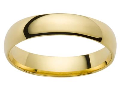 Trauring Halbrund-komfortring, 4,00x 2,00 Mm, 18k Gelbgold, Finger 54 - Standard Bild - 1
