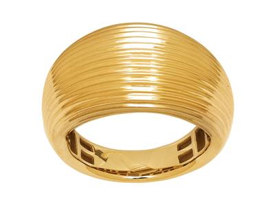 Ring Gestreifter Ring, 18k Gelbgold, Finger 52