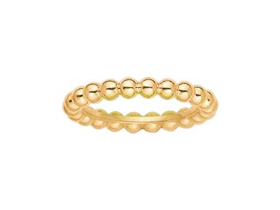 Massiver Perlenring, 18k Gelbgold, Finger 54 - Standard Bild - 1