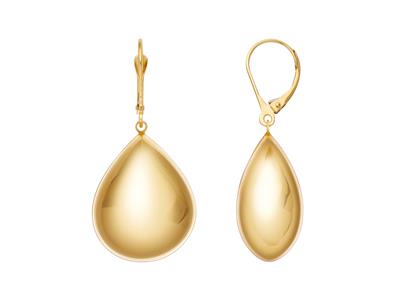 Ohrringe Tropfenform 4 Cm, 18k Gelbgold - Standard Bild - 1