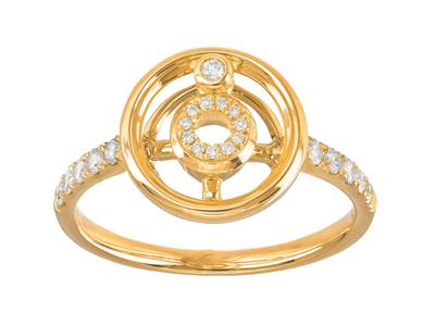 Bge Hoop Diamants 0,22ct Or Jaune 18k Doigt 56