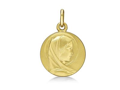 Medaille Ste Vierge Massiv 18 Mm, Gelbgold 18k - Standard Bild - 1