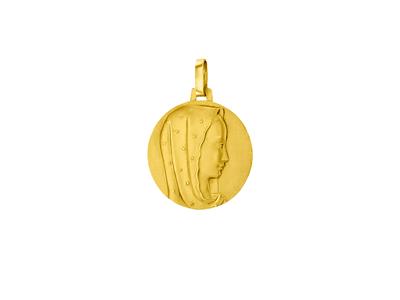 Medaille Ste Vierge 18 Mm, 18k Gelbgold