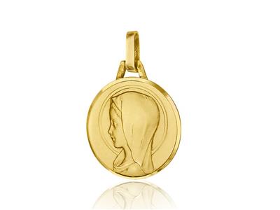 Medaille Ste Vierge Massiv 16 Mm, 18k Gelbgold