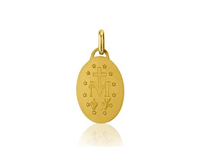 Medaille Wundertätige Jungfrau 17 Mm, 18k Gelbgold - Standard Bild - 2