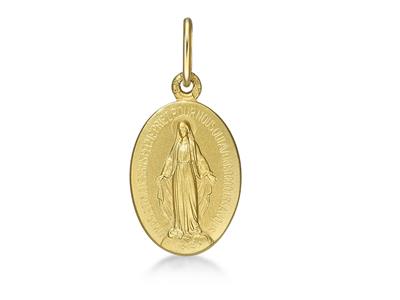 Medaille Wundertätige Jungfrau 15 Mm, 18k Gelbgold