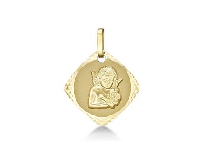 Medaille Engel Phantasie 16 Mm, Gelbgold 18k - Standard Bild - 1