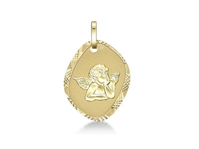 Medaille Engel Phantasie 19 Mm, Gelbgold 18k - Standard Bild - 1