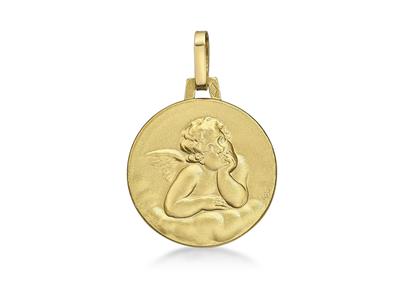 Medaille Engel 16 Mm, Gelbgold 18k