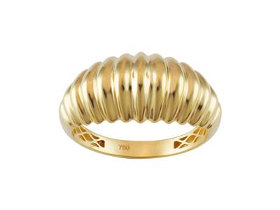 9,50 MM Godronnée-ring, 18k Gelbgold, Finger 54