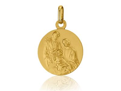 Medaille Ste Famille 18 Mm, Gelbgold 18k