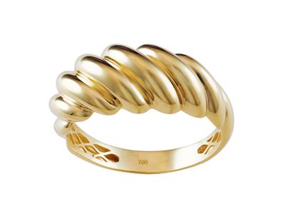 Twisted Ring 8,50 Mm, 18k Gelbgold, Finger 56