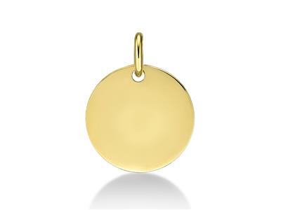 Anhänger Leichter Jeton 14 Mm, 18k Gelbgold