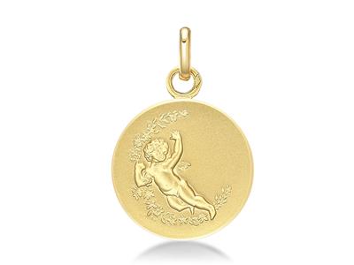 Amor-medaille Massiv 16 Mm, 18k Gelbgold