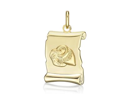 Zodiac-medaille Pergament, Wassermann 20 Mm, 18k Gelbgold