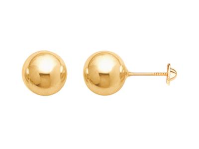 Kugel-ohrringe 8 Mm, 18k Gelbgold