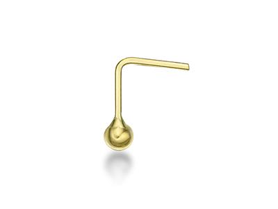 Percing-nase Kugel 2,5 Mm, Schaft 0,55 Mm, Gelbgold 18k