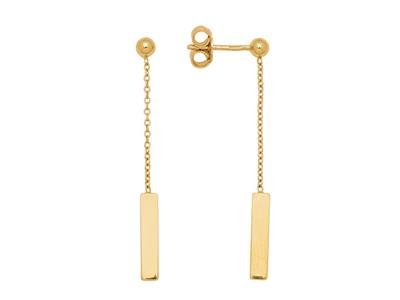 Ohrringe Forat Kette Rund Hängend 30 Mm, Steg 13 Mm, Gelbgold 18k
