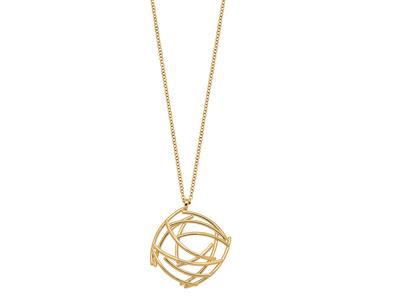 Geometrischer Anhänger, 50 Mm, 18k Gelbgold